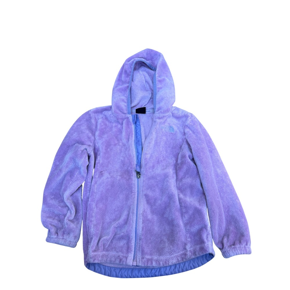 The North Face Toddler Girls Purple Oso‎ Hooded Fleece Jacket Size 5T Full Zip